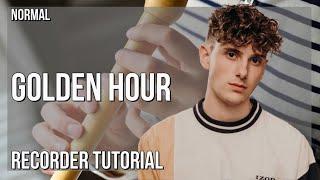 How to play Golden Hour by JVKE on Recorder Tutorial