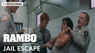 RAMBO FIRST BLOOD - Jail Escape Scene 4K - Starring Sylvester Stallone