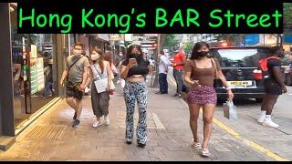 4K Walking Hong Kong Streets Lockhart Road Wanchai  Nightlife Area