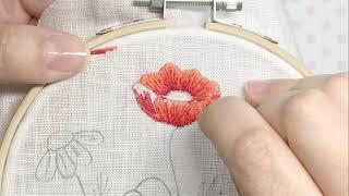Вышивка гладью. Полевые цветы. Часть 2. Hand embroidery.  How to embroider wildflowers.  Part 2.