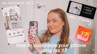 HOW TO CUSTOMIZE YOUR IPHONE WITH IOS 17 TUTORIAL *aesthetic*  IOS 17 NEW FEATURES & STANDBY