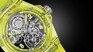 HUBLOT - BIG BANG TOURBILLON AUTOMATIC YELLOW NEON SAXEM 44MM