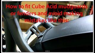 How to fit Cube Acid mudguard  fenders set to Reaction Hybrid Pro bike and avoid mistakes I made