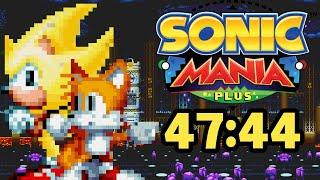 Sonic Mania Plus - Sonic+Tails Good Ending Speedrun in 4744 RTA
