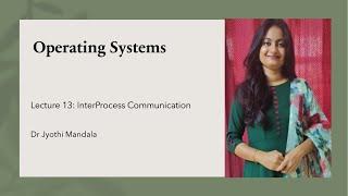 Operating Systems Lecture #13 InterProcess Communication