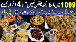 1099 Mai Itni Zabardast Bar Be Que Platter Deal & Best Pizza deal In karachi Street Food