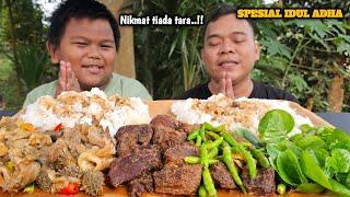 SPESIAL IDUL ADHA  MUKBANG SEMUR DAGING KERBAU + OSENG JEROAN + KREMES AYAM + LALAPAN MENTAH