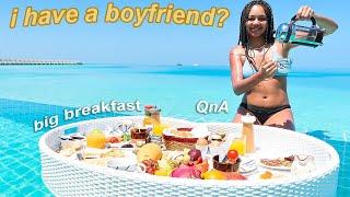 TIANAS GOT A BOYFRIEND? *Big Breakfast Mukbang In Our Pool*