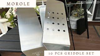 Everything you need to cook anything on your griddle or flat top 10 Pcs griddle set from Morole