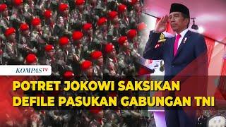 Potret Hormat Presiden Jokowi saat Saksikan Parade Pasukan Gabungan di HUT ke-78 TNI