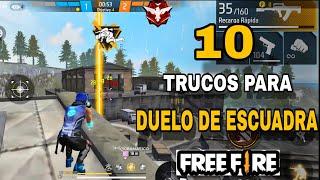 TOP 10 DE TRUCOS *SECRETOS* PARA DUELO DE ESCUADRAS EN FREE FIRE LLEGARAS A HEROICO