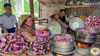 Bánh Khoai Môn Lá Cẩm  Hương Vị Bánh Quê  Taro cake