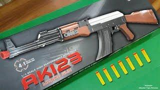 KALASHNIKOV AK 123 Mundo Gun  AK-47 Model Soft Bullet Shooter Air Toy Gun