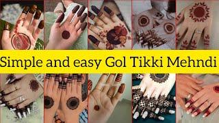 Simple and easy Gol Tikki Mehndi design  Gol tikki mehndi designs latest #goltikkimehndi #goltikki