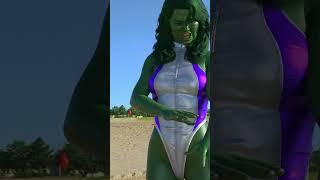 Abby As She Hulk Giantess Transformation #animation #shehulk