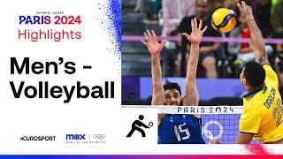 Italy vs Brazil - Volleyball Preliminary Round Highlights  Paris 2024 Olympics  #Paris2024