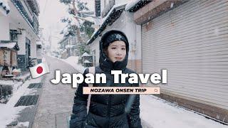 CRAZIEST Japanese FIRE Festival  First time Snowboarding in Nozawa Onsen Japan  Japan Travel Vlog