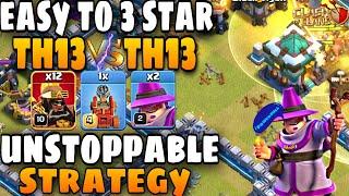 TH13  SUPER HOG RIDER  TH13 Super hog +APPRENTICE WARDEN ATTACK BEST TH13 attack strategy  COC