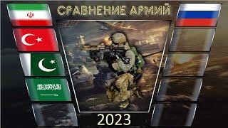 Иран Турция Пакистан Саудовская Аравия vs Россия  Армия 2023 Сравнение военной мощи