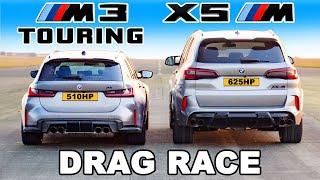 BMW M3 Touring v BMW X5M DRAG RACE