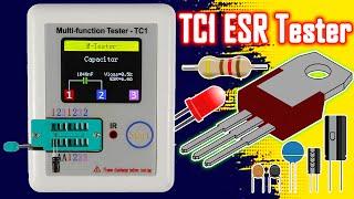 LCR TC1 ESR Tester Transistor Inductance Capacitance Resistance ESR Meter Multi-Function Tester