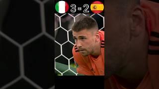 Italy vs Spain 2020 EURO Semi Final Pinalty Shootout Highlights #shorts #football #youtube