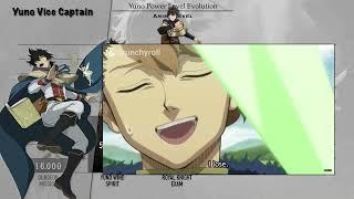 BLACK CLOVER Yuno Power Level Evolution Anime Level Power Scale Golden Dawn