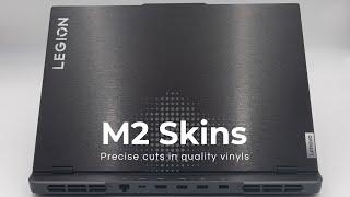 M2Skins Legion 5 Pro Gen 8 2023 Wrap Around  Top Lid Skin Installation