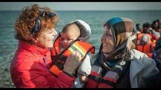 Susan Sarandon With Refugees in Lesbos Greece  The Crossing