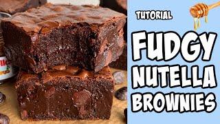 Fudgy Nutella Brownies tutorial #Shorts