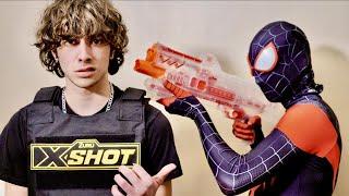 Nerf War Spiderman Surprise Attack