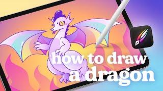 How to Draw A Dragon  How to use Vectornator Tutorial Character Design Pen Tool Guide