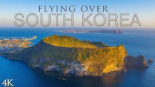 FLYING OVER SOUTH KOREA 4K Aerial Ambient Nature Film + Relax Moods Music for Stress Relief