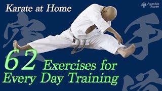 Karate training  a Grand master teaches his daily exercise program  Ageshio Japan