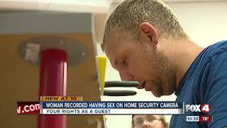 Woman recorded having sex on home security camera