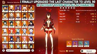 I finally upgraded the last Character to level 90  My Account Review with All 84 Character