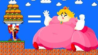 Super Mario Bros  Mario vs Fat Peach Super Sized Maze Escape  Game Animation