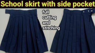 School Skirt With Side Pocket Easy Cutting Or Silai Full Tutorial Step By StepSilai Solutions