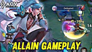 AOV  ALLAIN GAMEPLAY  IN DS LANE - ARENA OF VALOR LIÊNQUÂNMOBILE ROV