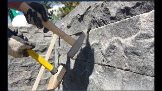 Marrying the Basalt Stone Arrisses with Trow & Holden Hammers