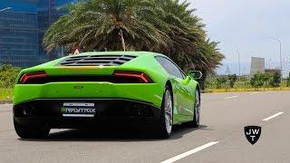 Lamborghini Huracán LP610-4 w Armytrix Titanium Mufflers REVS & Acceleration Sound