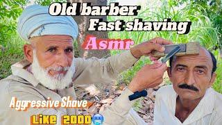 Asmr fast shaving cream️ with barber is old part133