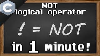 C NOT logical operator 