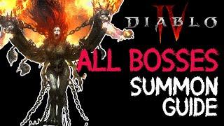 Complete Boss Summoning Guide - Tormented Boss Guide Included - Season 4 Diablo 4