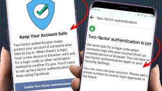 Fix Enable Two Factor Authentication Facebook Problem 2024  Keep your Account Safe Facebook Problem