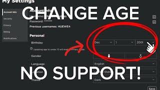 How to change your age on Roblox under 13 NO SUPPORT