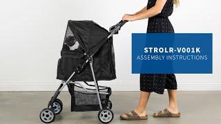 STROLR-V001K Four Wheel Pet Stroller Assembly by VIVO