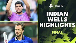 Carlos Alcaraz and Daniil Medvedev Play for the Title Again   Indian Wells 2024 Final Highlights