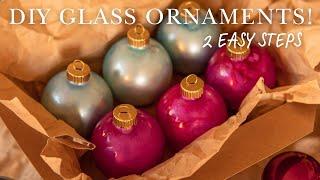 CHRISTMAS  DIY Glass Ornaments For Christmas - 2 EASY STEPS