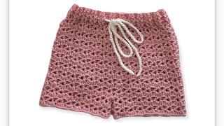 طريقة عمل شورت بناتي how to crochet shorts